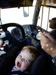 Voorin in de bus naar Blantyre